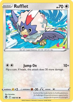 SWSH12: Silver Tempest Rufflet #148