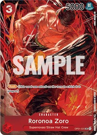 Roronoa Zoro OP01-025 SR - Romance Dawn One Piece TCG/CCG