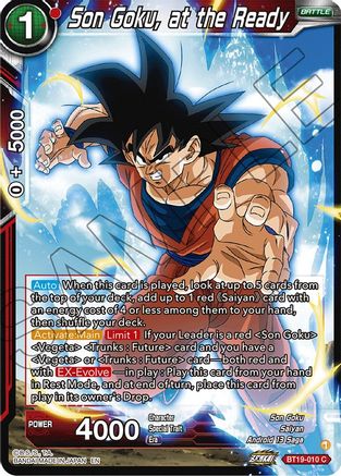 Son Goku, at the Ready - Fighter's Ambition - Dragon Ball Super: Masters