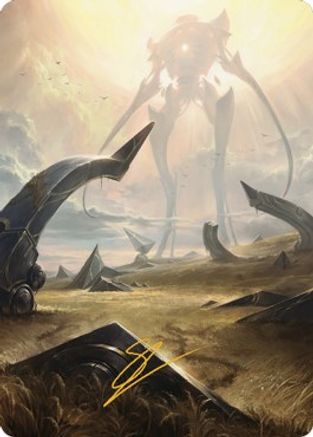 Plains (47) Art Card (Gold-Stamped Signature)