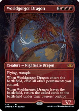 Worldgorger Dragon (Borderless) - Dominaria Remastered - Magic 