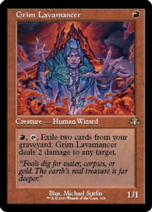 Grim Lavamancer (Retro Frame)