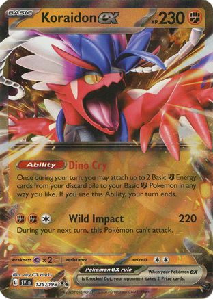 Pokémon TCG Scarlet and Violet Koraidon EX Hyper Rare Gold 254/198 Secret  Rare