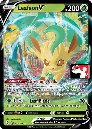 Leafeon V - Prize Pack Series Cards - Pokemon