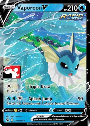 Prize Pack Series Cards Vaporeon V #SWSH150