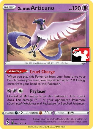 Prize Pack Series Cards Galarian Articuno #063