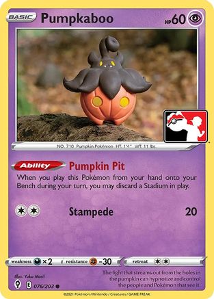 Prize Pack Series Cards Pumpkaboo #076