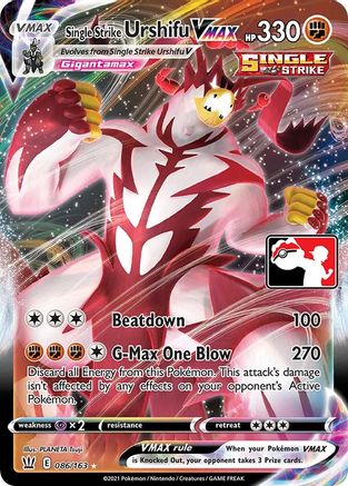 Prize Pack Series Cards Single Strike Urshifu VMAX #086