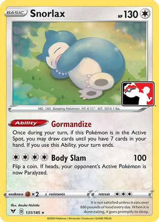 Prize Pack Series Cards Snorlax #131