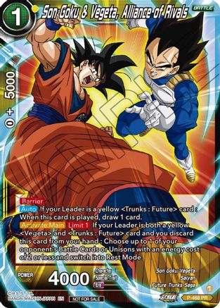 Son Goku & Vegeta, Alliance of Rivals (Z03 Dash Pack) - Promotion Cards ...