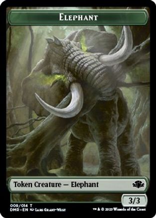 Elephant // Elemental Double-Sided Token
