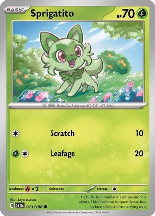 Miscellaneous Cards & Products Sprigatito - 013/198 (Mirage Holo) #013