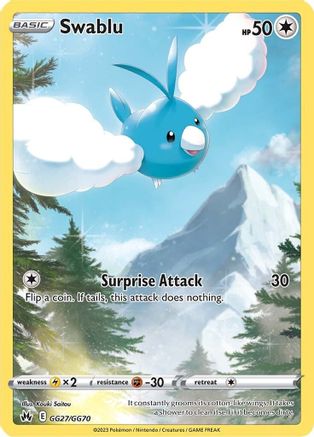 SWSH: Crown Zenith: Galarian Gallery Swablu #GG27