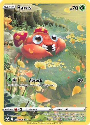 SWSH: Crown Zenith: Galarian Gallery Paras #GG32