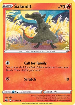 SWSH: Crown Zenith Salandit #027