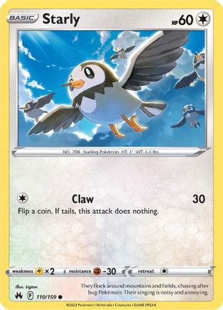 SWSH: Crown Zenith Starly #110