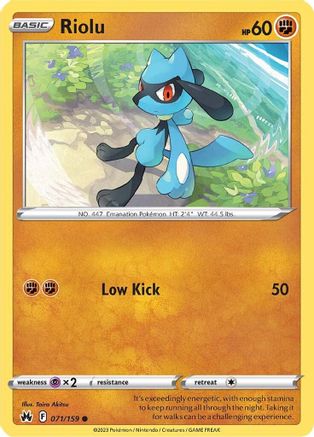 SWSH: Crown Zenith Riolu #071