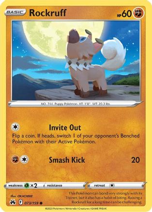 SWSH: Crown Zenith Rockruff #073