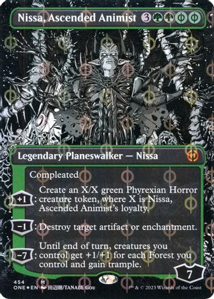 Nissa, Ascended Animist (Borderless) (Step-and-Compleat Foil)