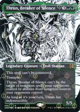 Thrun, Breaker of Silence (Borderless) (Step-and-Compleat Foil)