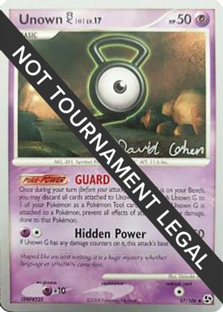 World Championship Decks Unown [G] - 2009 (David Cohen) #57