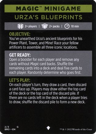 Magic Minigame: Urza's Blueprints