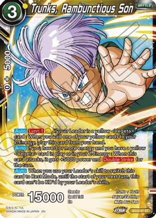 Trunks, Rambunctious Son - Power Absorbed - Dragon Ball Super: Masters