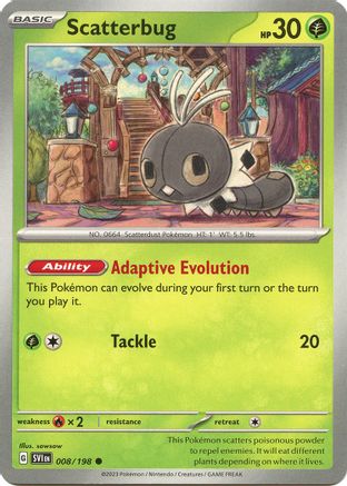 SV01: Scarlet & Violet Base Set Scatterbug #008