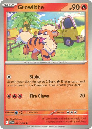 SV01: Scarlet & Violet Base Set Growlithe #031