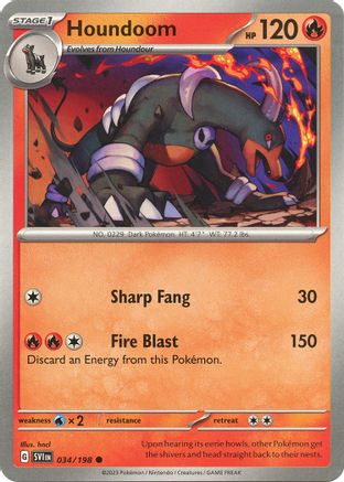SV01: Scarlet & Violet Base Set Houndoom #034