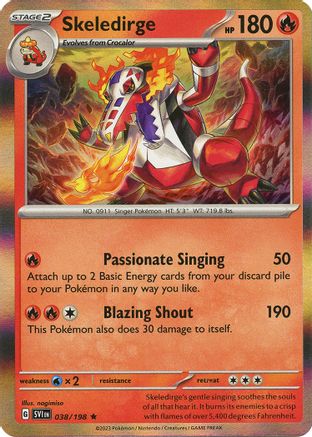 SV01: Scarlet & Violet Base Set Skeledirge #038