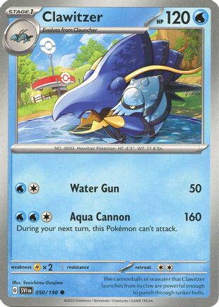 SV01: Scarlet & Violet Base Set Clawitzer #050