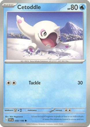 SV01: Scarlet & Violet Base Set Cetoddle #058