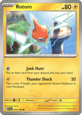 SV01: Scarlet & Violet Base Set Rotom #070