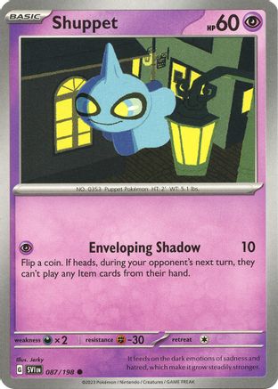 SV01: Scarlet & Violet Base Set Shuppet #087
