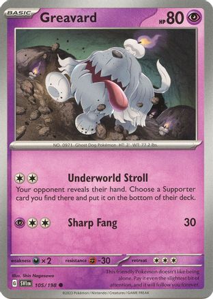 SV01: Scarlet & Violet Base Set Greavard #105