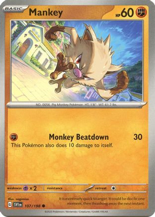 SV01: Scarlet & Violet Base Set Mankey #107