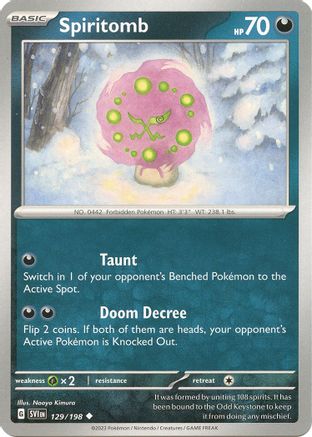 SV01: Scarlet & Violet Base Set Spiritomb #129