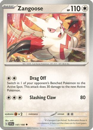 SV01: Scarlet & Violet Base Set Zangoose #147