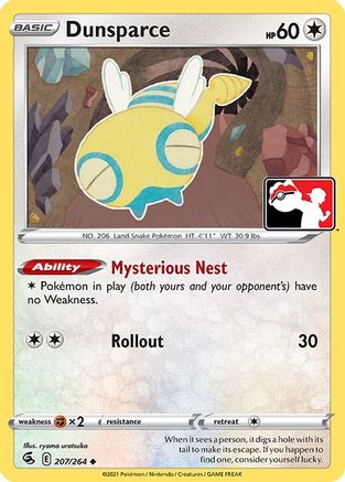 Prize Pack Series Cards Dunsparce #207