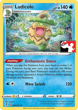 Prize Pack Series Cards Ludicolo #034