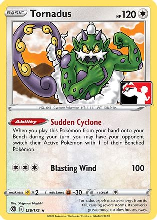 Prize Pack Series Cards Tornadus #126