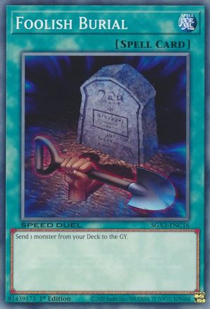 Yu-Gi-Oh! TCG – Foolish Burial Goods (SDCB-EN030) – 3x Common, 1st Edition, Near Mint