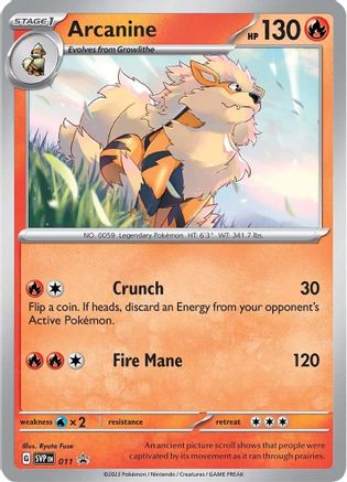 SV: Scarlet & Violet Promo Cards Arcanine #011