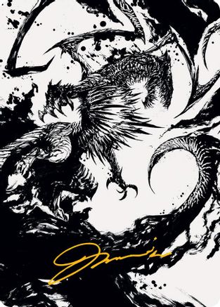 Skithiryx, the Blight Dragon Art Card (Gold-Stamped Signature)