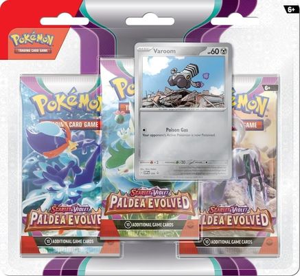 Paldea Evolved 3 Pack Blister [Varoom] - SV02: Paldea Evolved - Pokemon