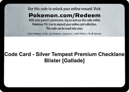 Code Card - Silver Tempest Premium Checklane Blister [Gallade]  Silver Tempest Pokémon card