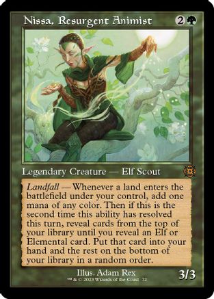 Nissa, Resurgent Animist (Retro Frame) - March of the Machine: The 