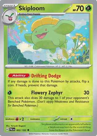 SV02: Paldea Evolved Skiploom #002