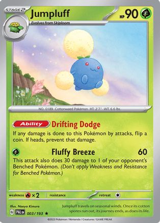 SV02: Paldea Evolved Jumpluff #003